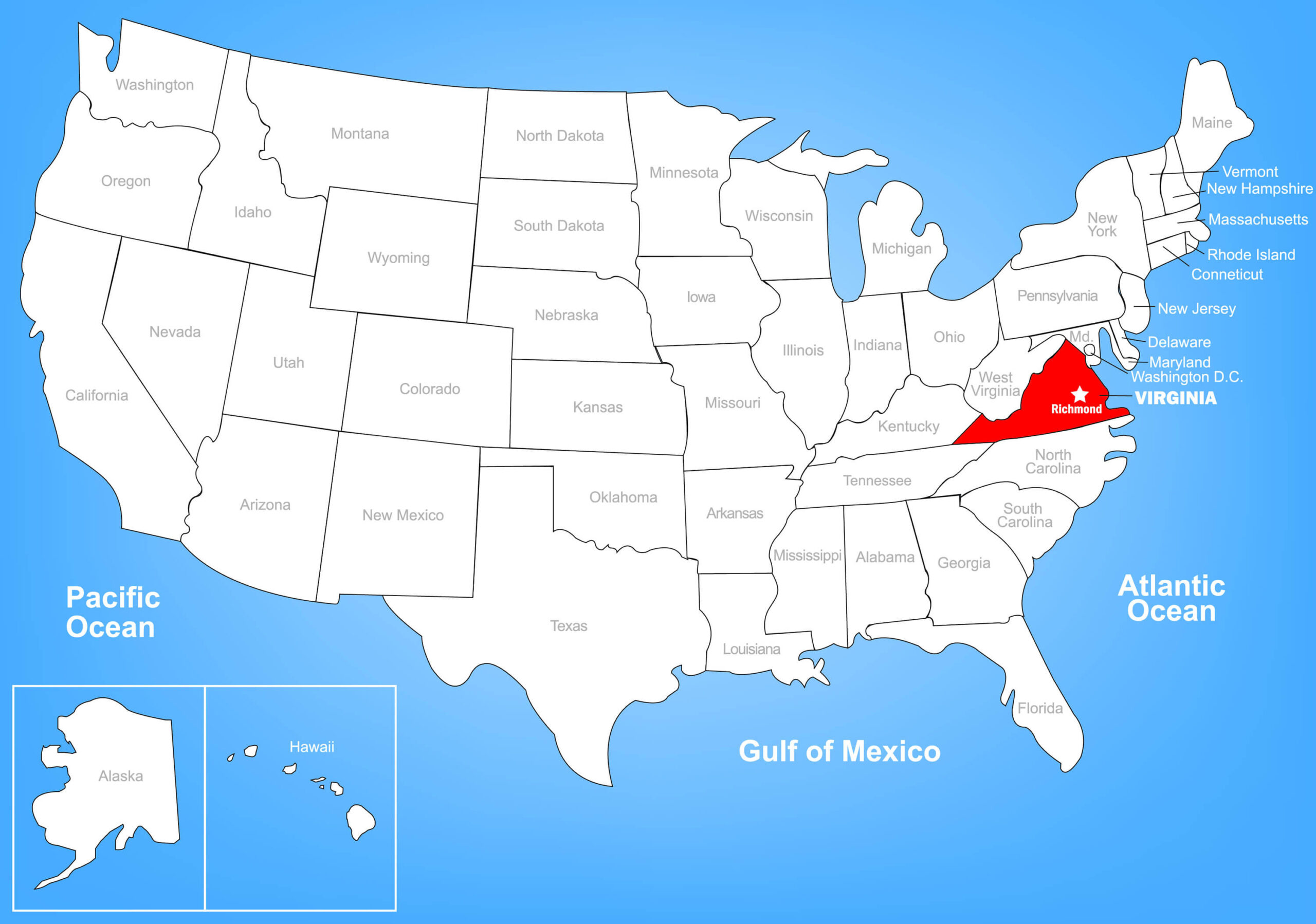 Virginia On Map USA