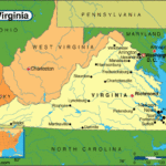 Virginia Map United States Of America
