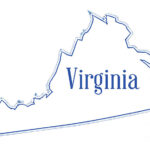 Virginia Outline Map Digital Art By Bigalbaloo Stock