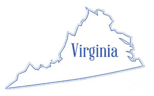 Virginia Outline Map Digital Art By Bigalbaloo Stock