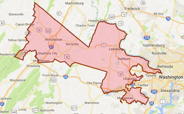 Virginia 10th Congressional District Map