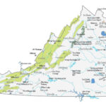 Virginia State Map Places And Landmarks GIS Geography