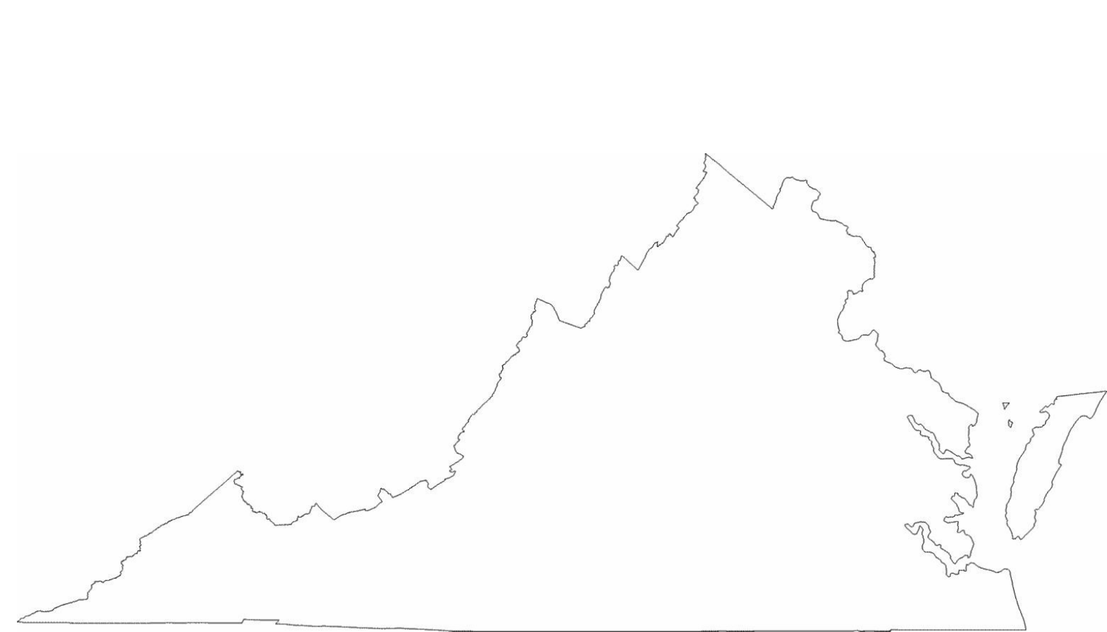 Virginia State Outline Map Free Download