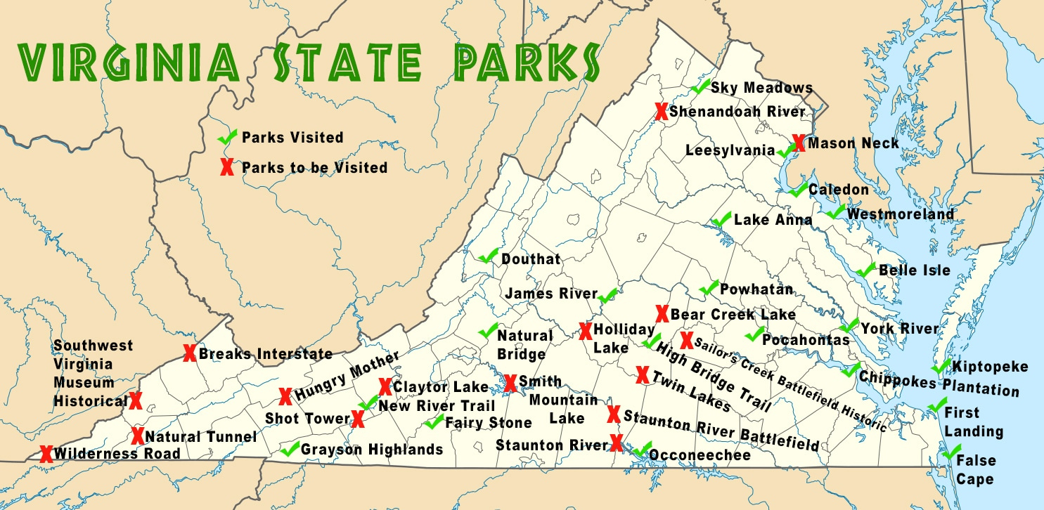 Map Of Virginia State Park Campgrounds
