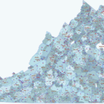 Virginia Vector ZIP Code Map Location Name Shape File Lossless