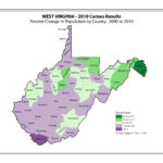 West Virginia County Change Map 2000 To 2010 Census 12 Inch By 18