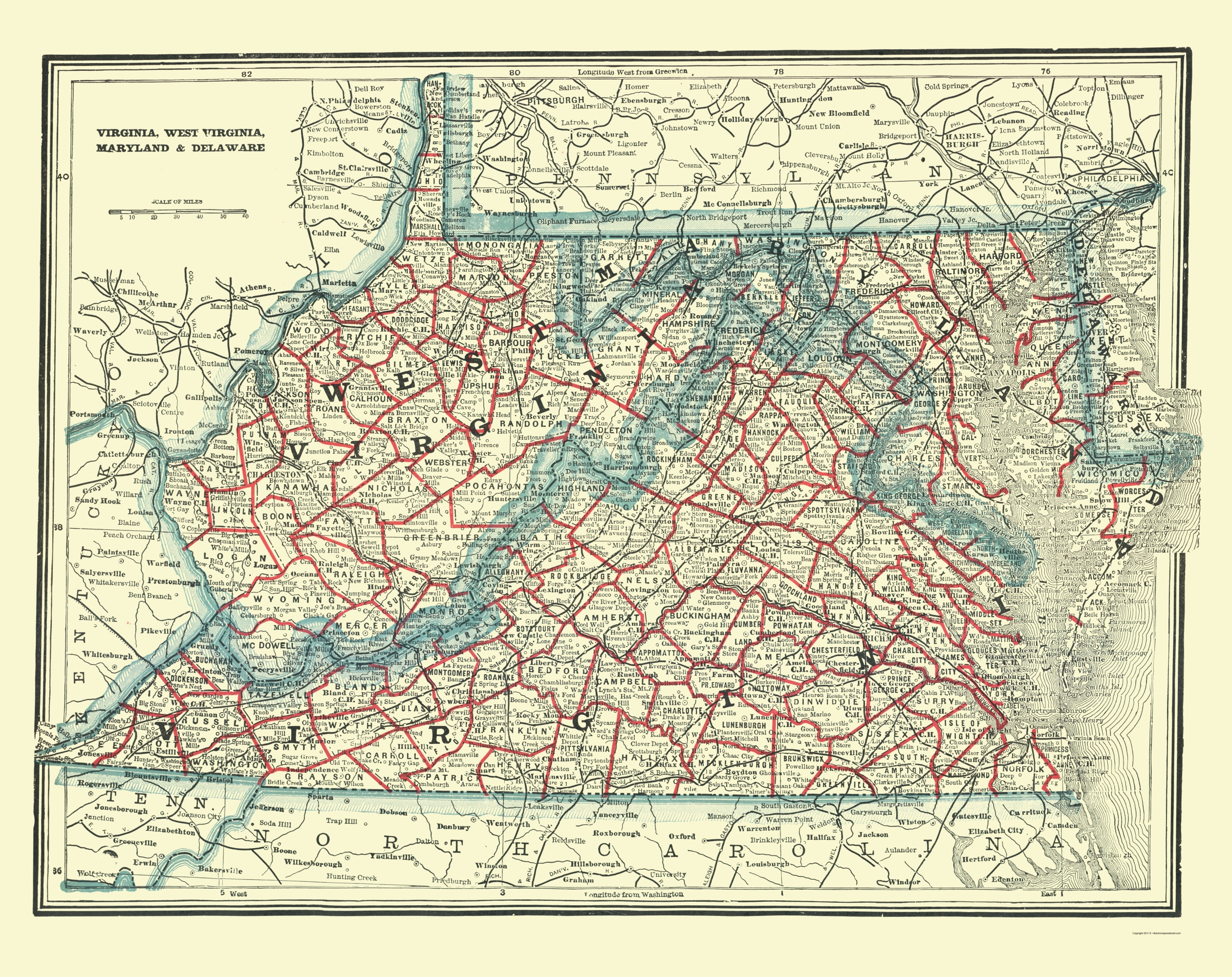 West Virginia Maryland Map