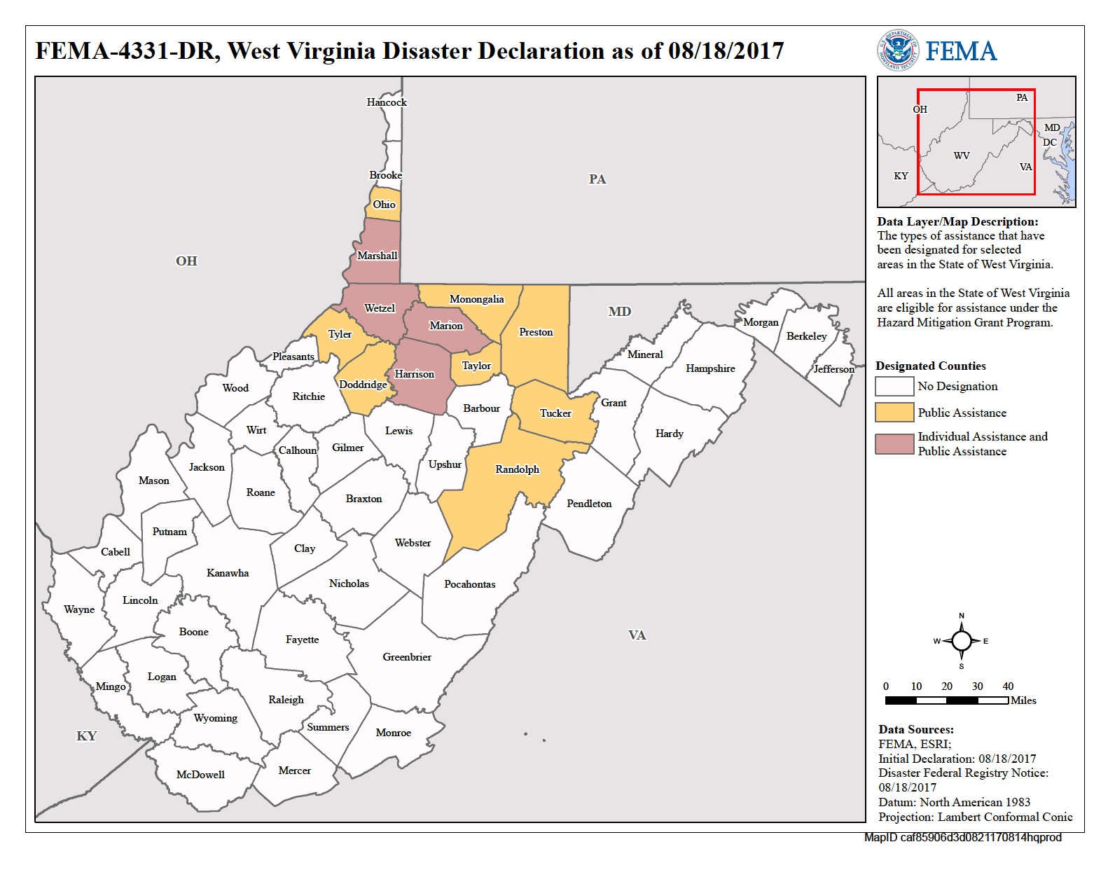 West Virginia Severe Storms Flooding Landslides And Mudslides DR 