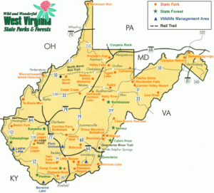 West Virginia State Parks Map Printable Map