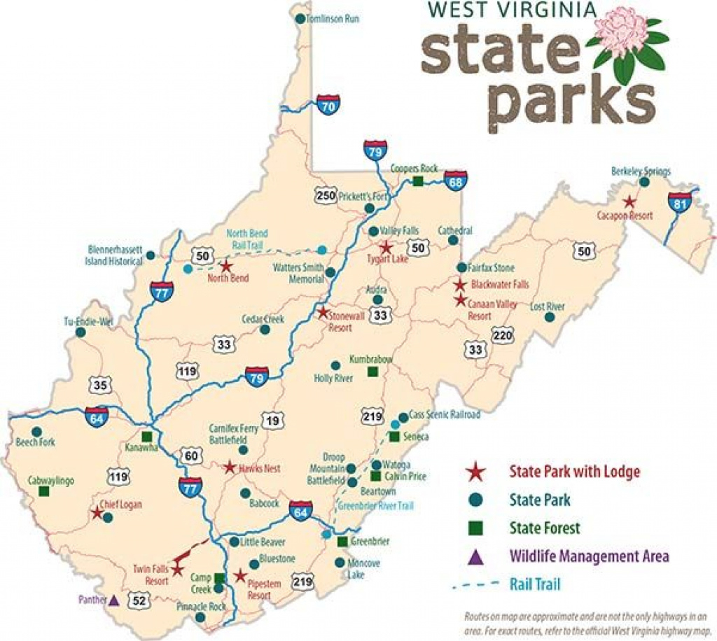 Map Of West Virginia State Parks With Cabins