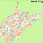 WEST VIRGINIA STATE ROAD MAP GLOSSY POSTER PICTURE PHOTO BANNER Highway