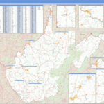 West Virginia Zip Code Wall Map Basic Style By MarketMAPS MapSales