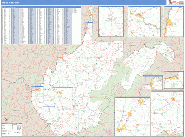 West Virginia Zip Codes Map Virginia Map