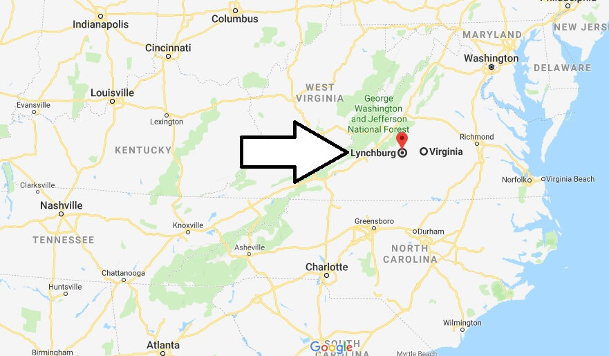 Where Is Lynchburg Virginia What County Is Lynchburg Lynchburg Map 