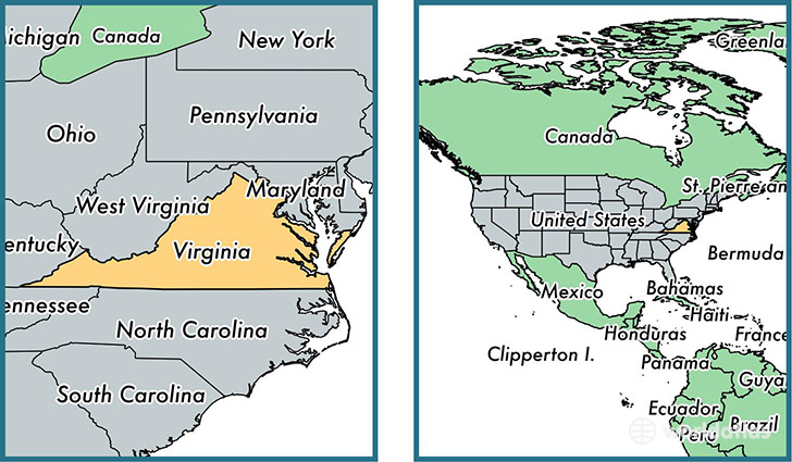 Where Is Virginia State Where Is Virginia Located In The World 