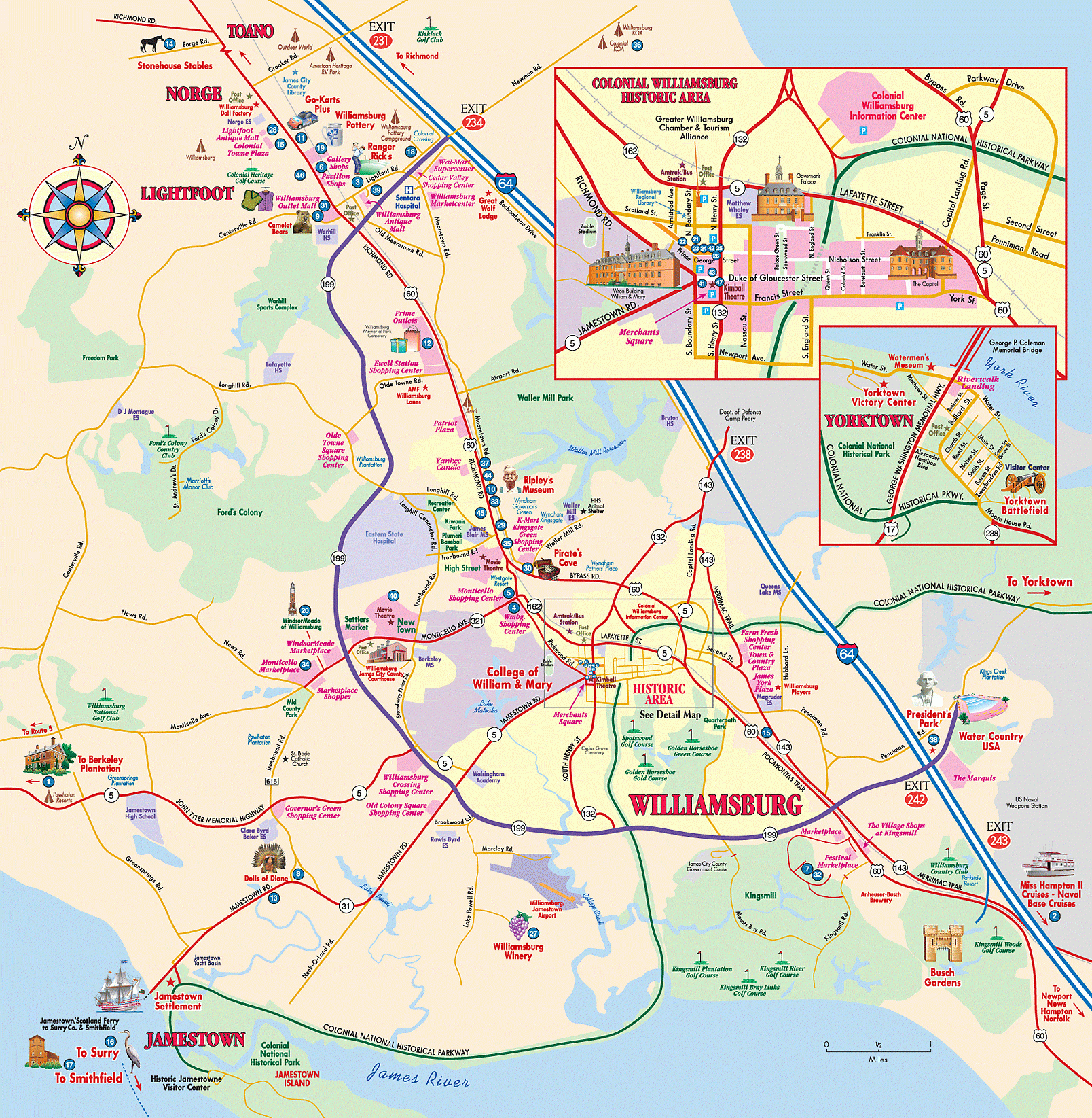 Williamsburg Virginia Map