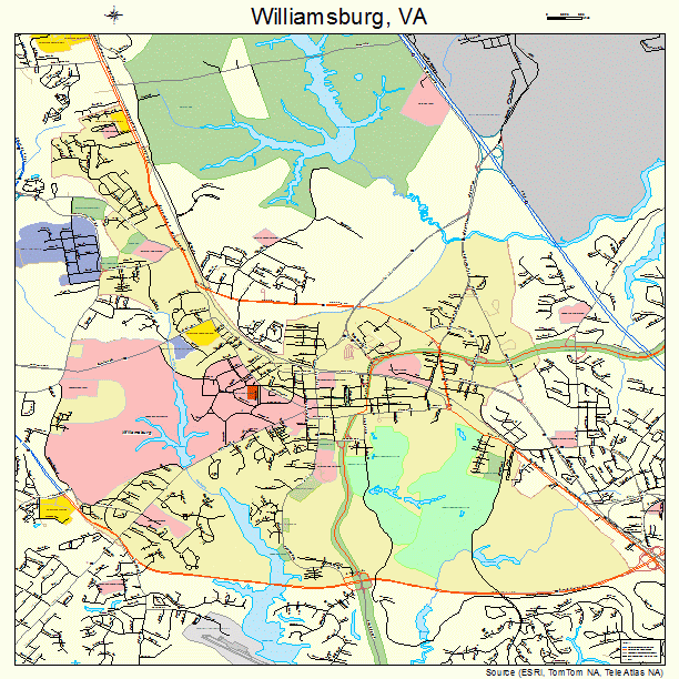 Map Of Williamsburg Virginia Area