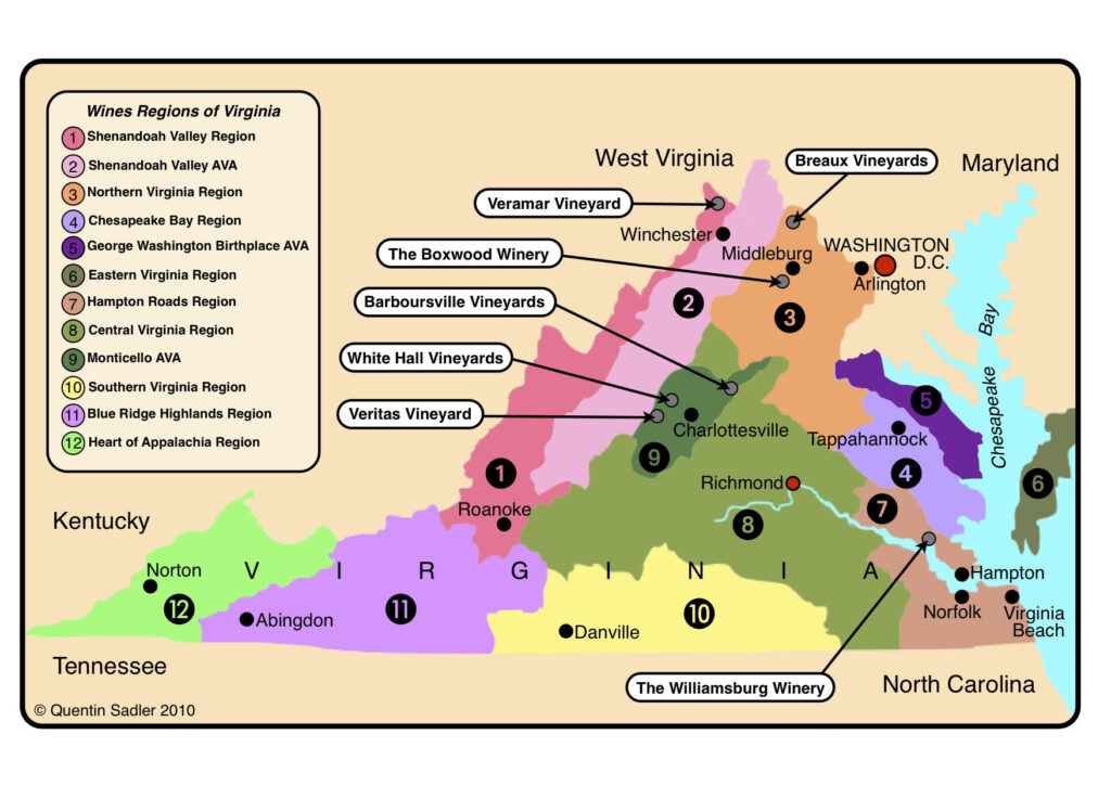 Wine Regions Of Virginia