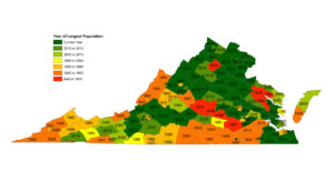 Year Each Virginia County Peaked In Population 2013 MapPorn
