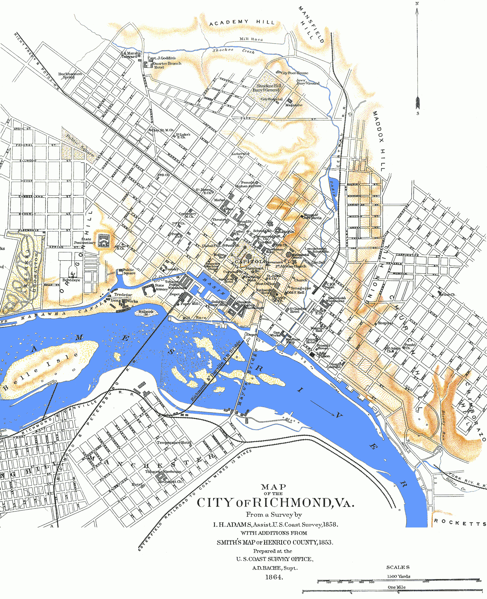 1864 Map Of Richmond – Chpn for Richmond Virginia Civil War Map