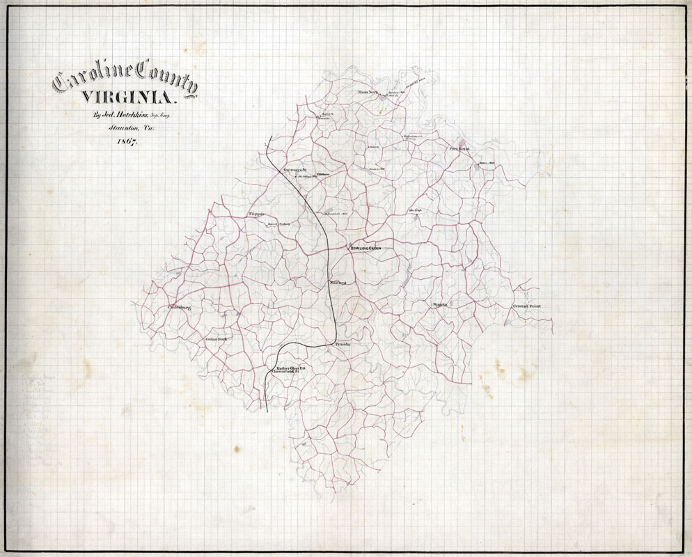 1867 Map Of Caroline County Virginia Historical Places | Ebay regarding Map of Caroline County Virginia