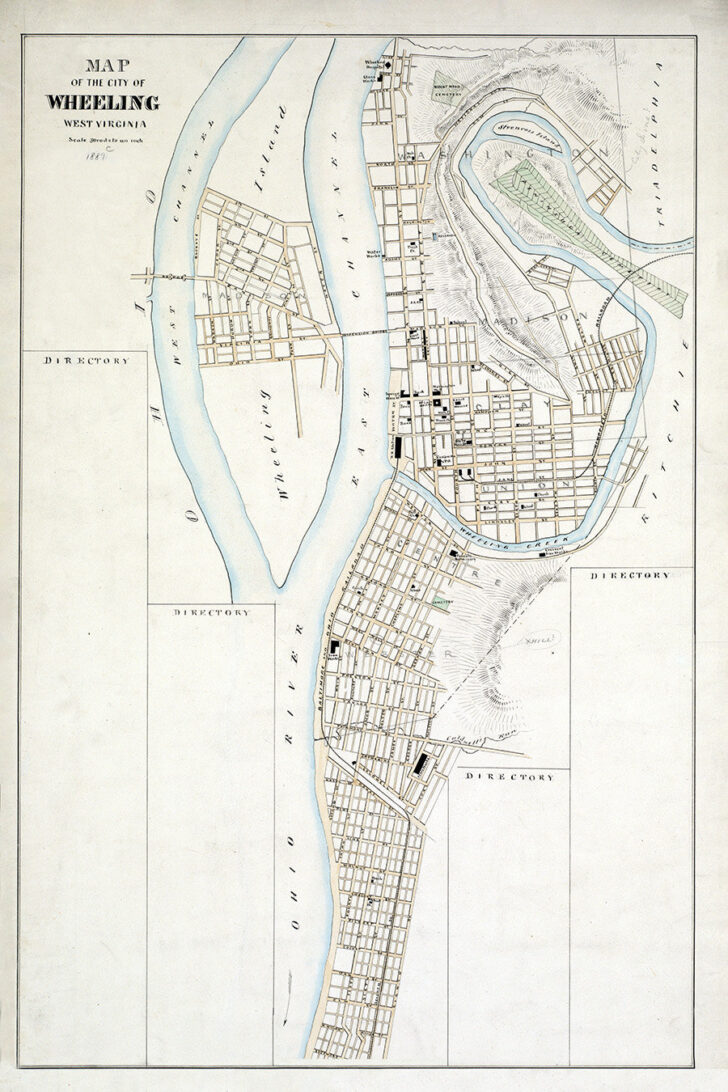 Map of Wheeling West Virginia