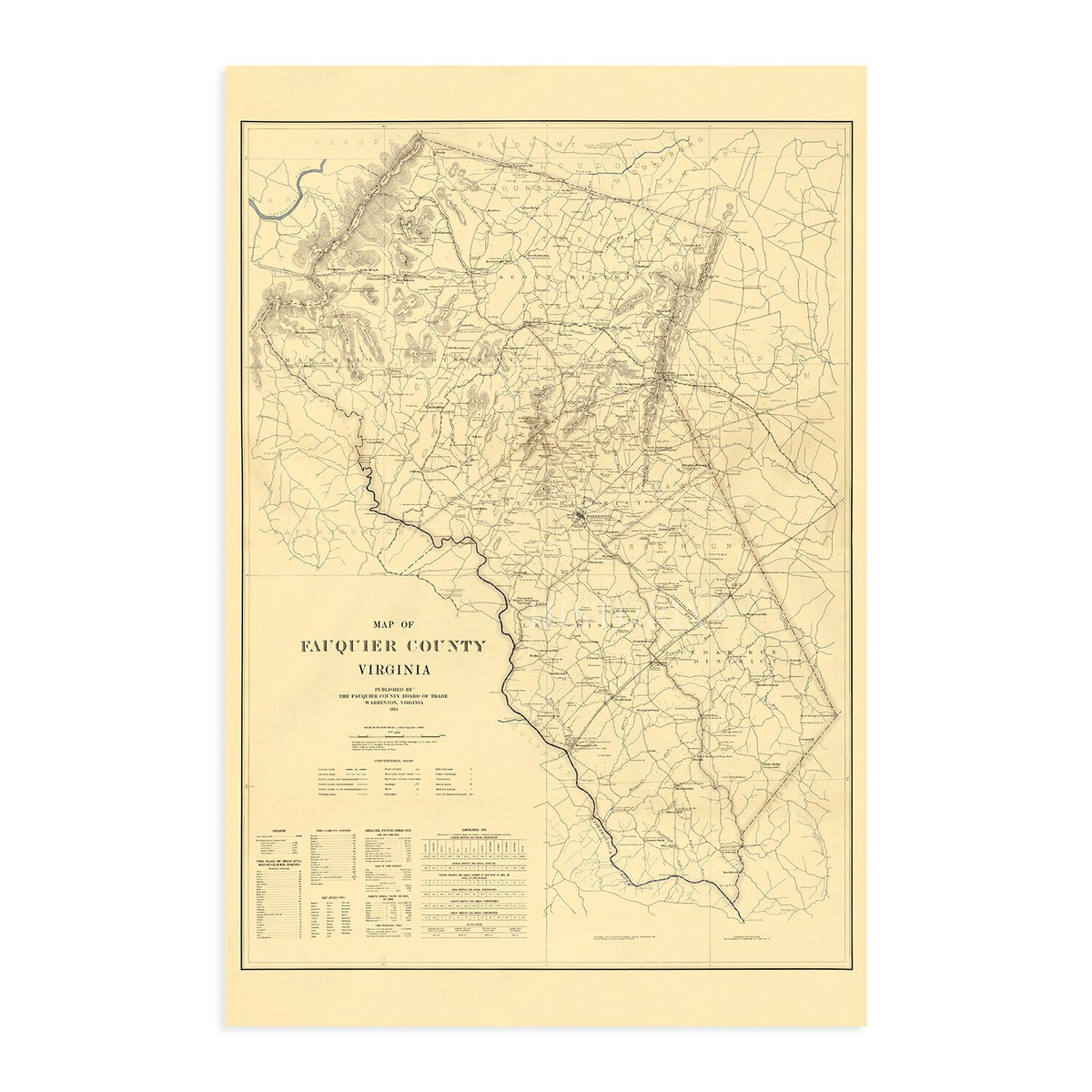 1914 Fauquier County Virginia Map - History Map Of Fauquier County with Map of Fauquier County Virginia