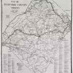 1931 S. S. Lynn Map Of Bedford County 22X19In Square Throughout Map Of Bedford County Virginia