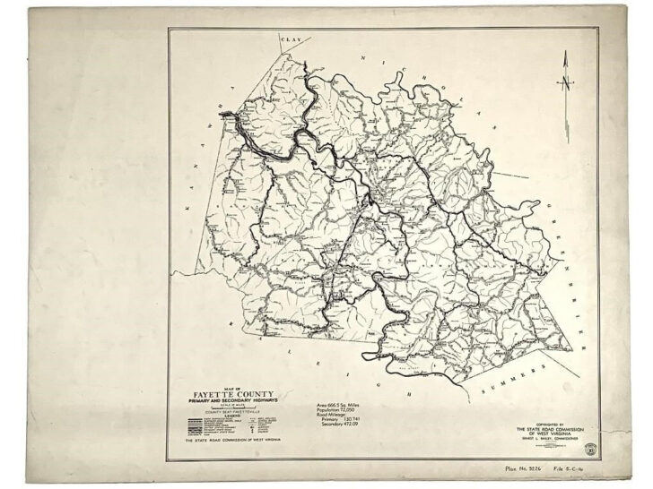 Map of Fayette County West Virginia