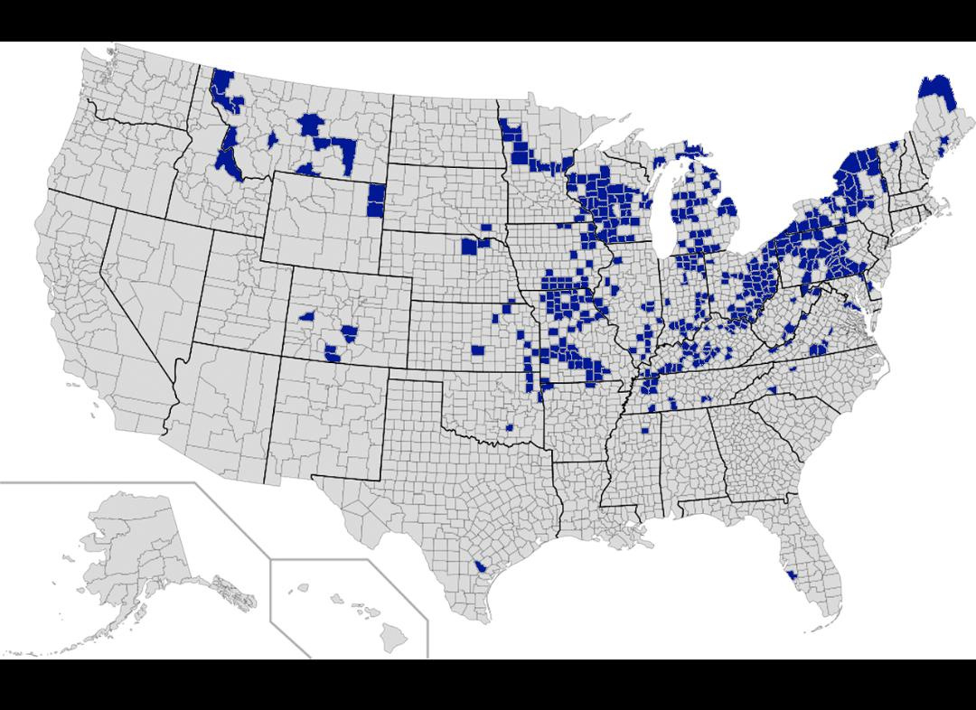 A 2021 Map Of Amish Communitiescounty In The United States within Map of Amish Communities in Virginia