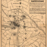 A Complete Map Of Richmond And Its Fortifications Within A Circle In Richmond Virginia Civil War Map