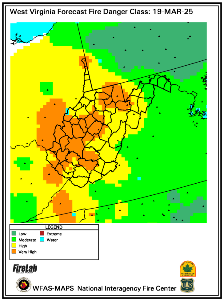 Fire in West Virginia Map