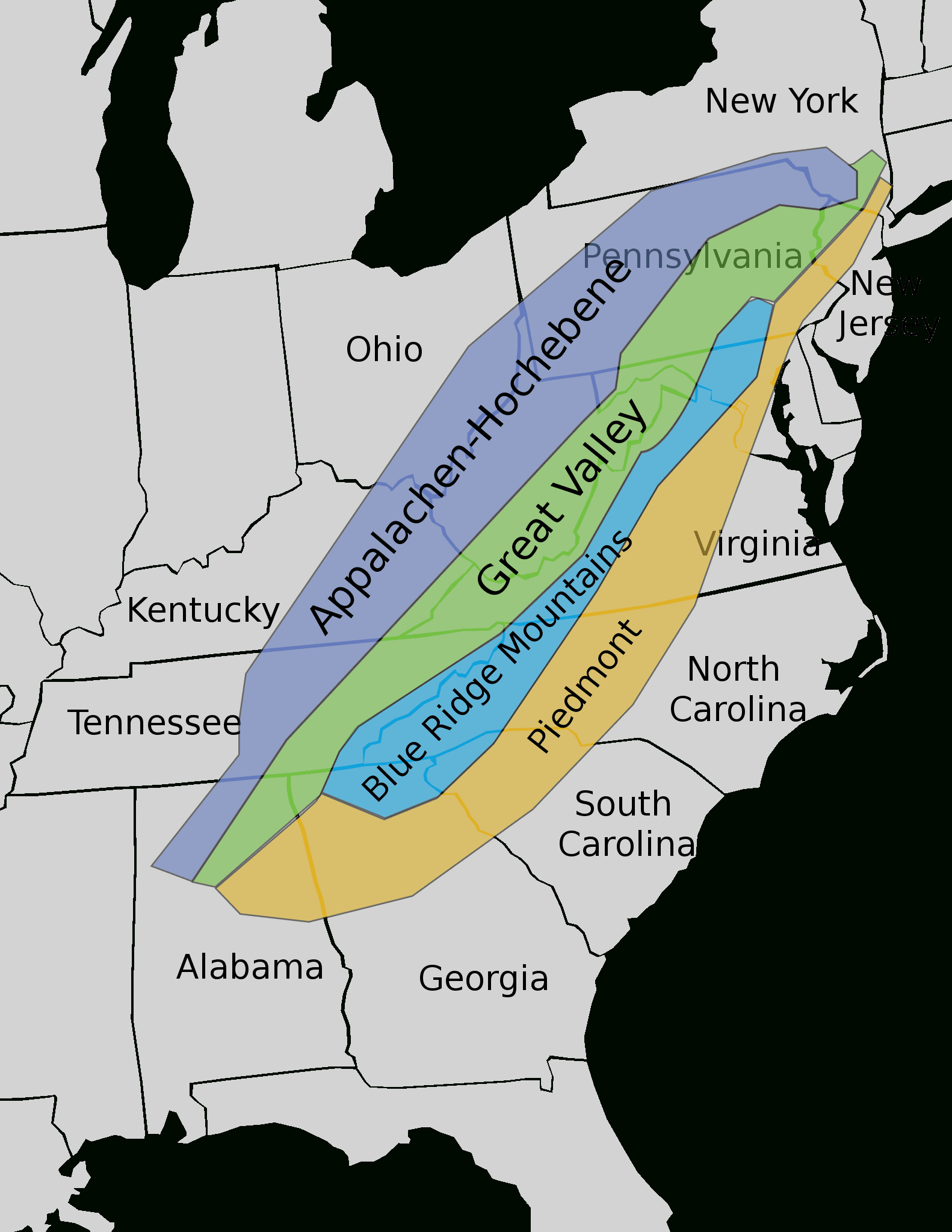 A Guide To The Blue Ridge Mountains in Blue Ridge Mountains Virginia Map