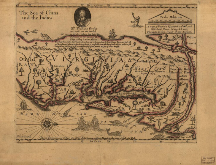 Map of Colony of Virginia