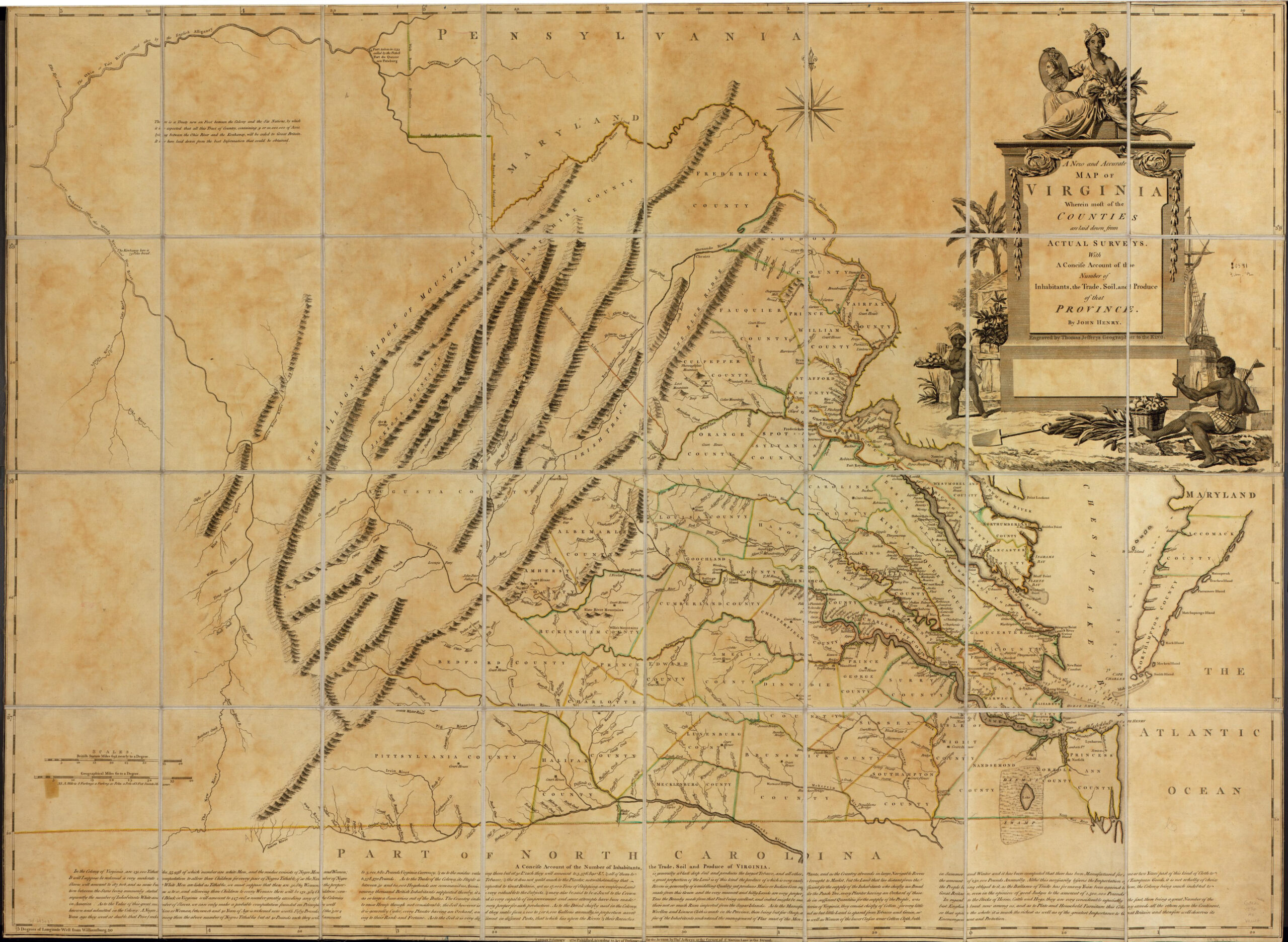 A New And Accurate Map Of Virginia Wherein Most Of The Counties for Map of Virginia in 1800
