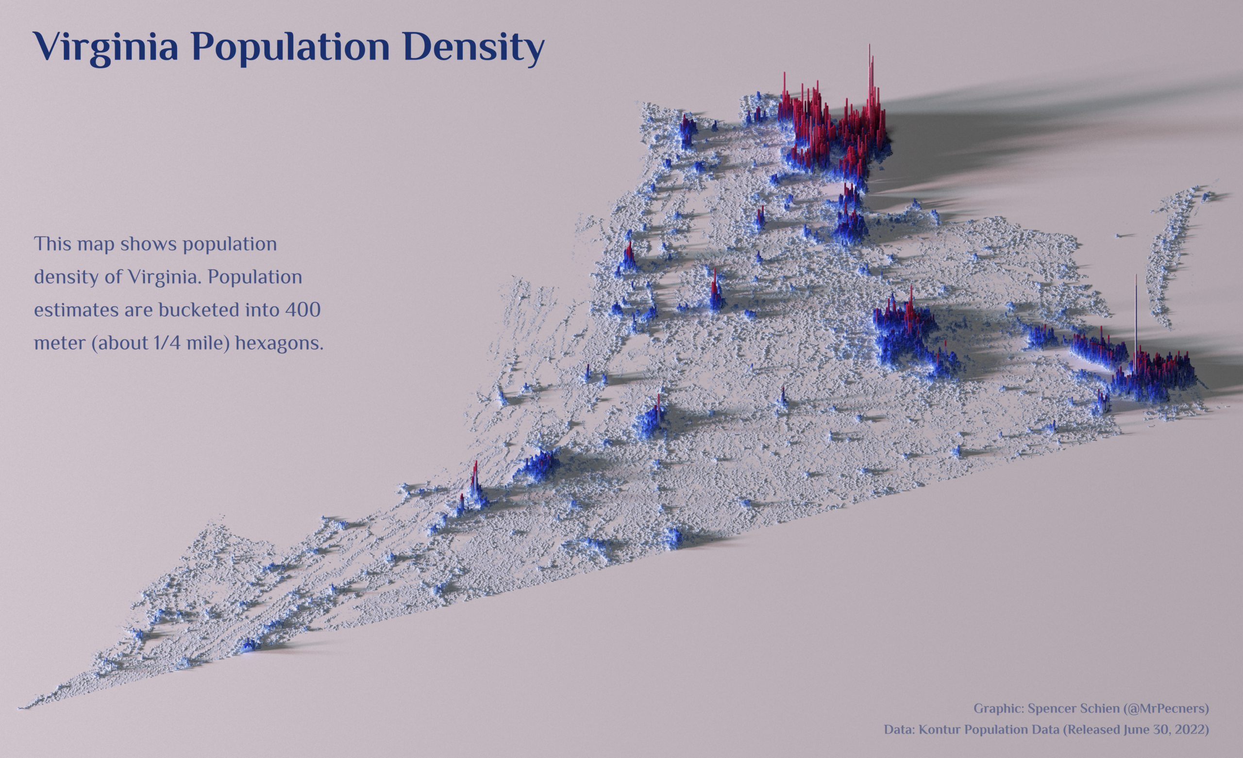 A Population Density Map Of Virginia : R/Virginia pertaining to Population Density Map of Virginia