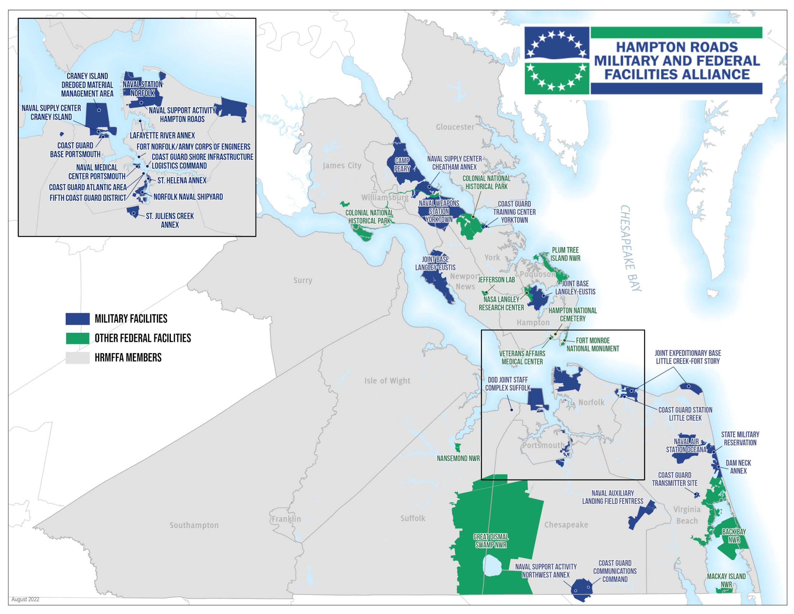 About throughout Map of Military Installations in Virginia