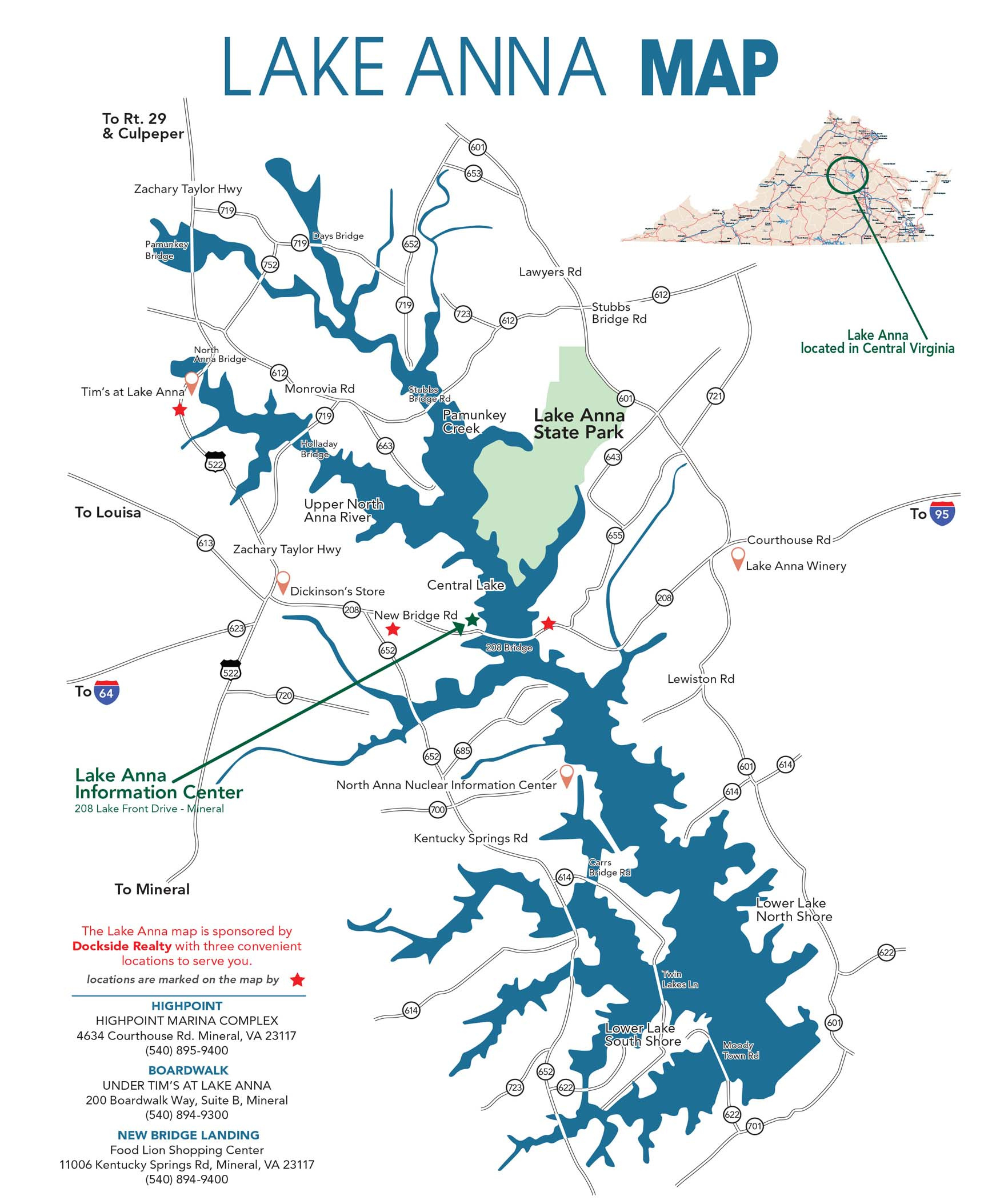 Activities - Lake Anna Visitors Guide for Map Of Lake Anna Virginia