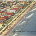 Aerial View, Ocean Front Hotels, Virginia Beach, Va.   Digital Pertaining To Map Of Hotels In Virginia Beach Va