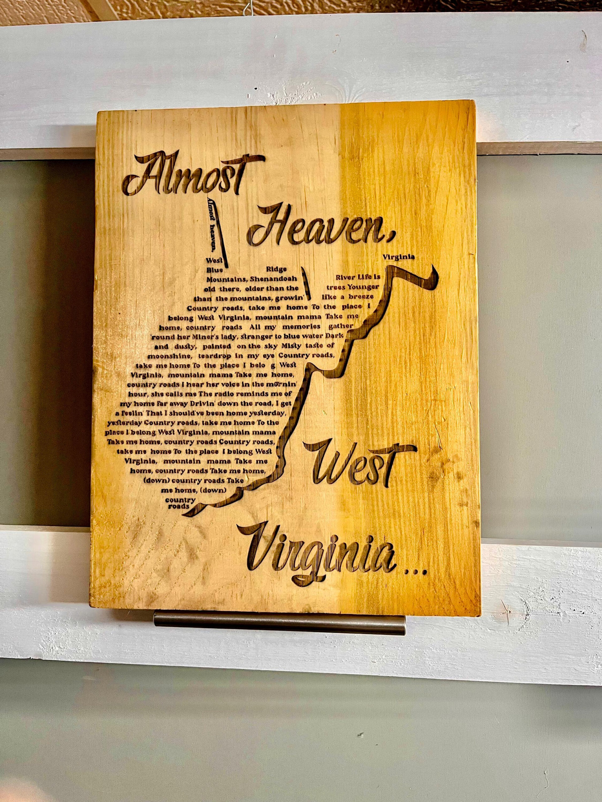 Almost Heaven, West Virginia Map With Lyrics Design Or Any Other pertaining to Almost Heaven West Virginia Map