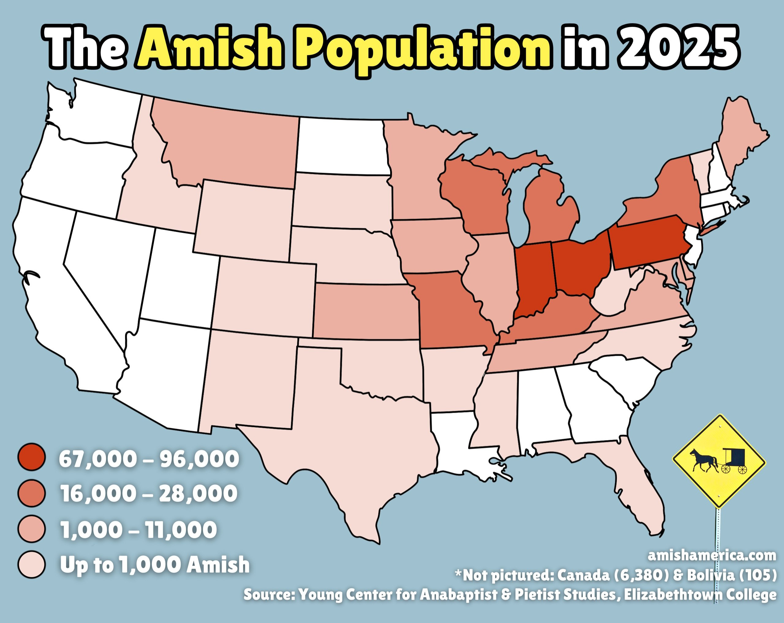 Amish Communities: 32-State Guide - Amish America in Map of Amish Communities in Virginia