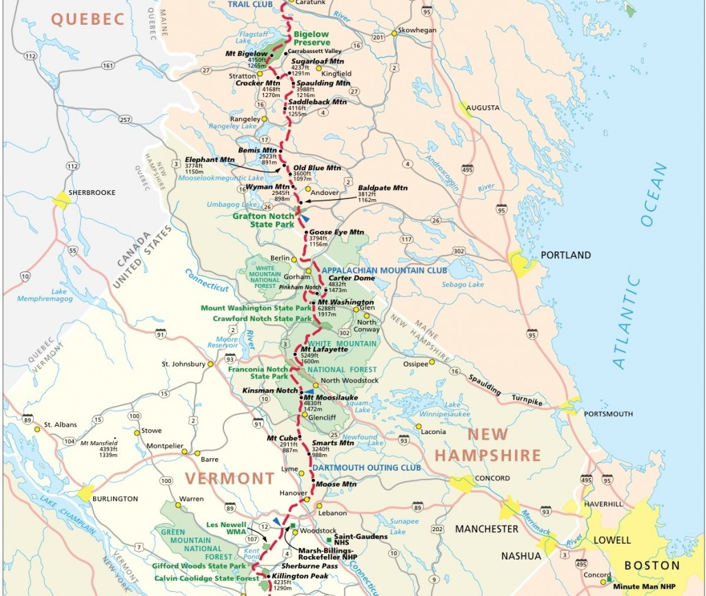 Appalachian Trail Map in Appalachian Trail Map Virginia Shelters