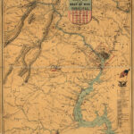Army Map Of The Seat Of War In Virginia, Showing The Battle Fields With Map Of The Seat Of War Virginia