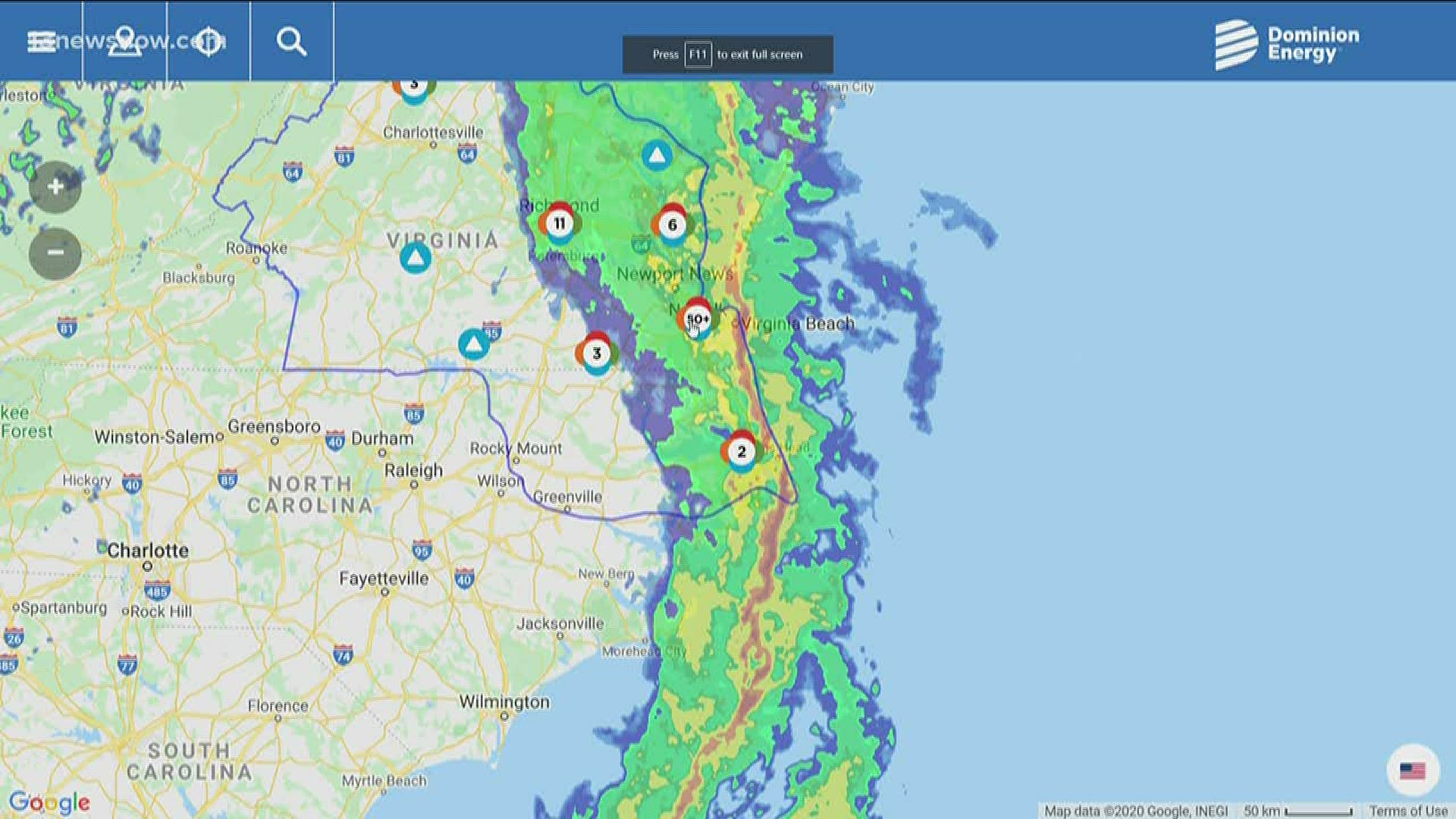 As Many As 25,000 Local Dominion Customers Lost Power In Thursday&amp;#039;S Storm intended for Dominion Virginia Power Outage Map Near Charlottesville Va