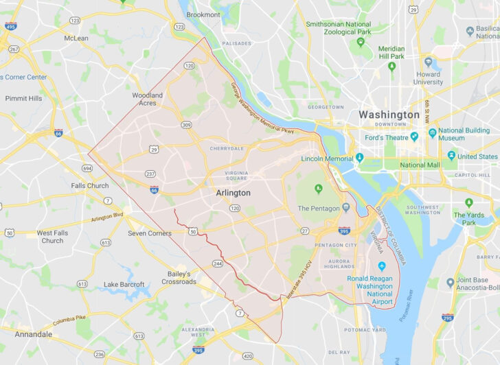 Ashburn Virginia on a Map