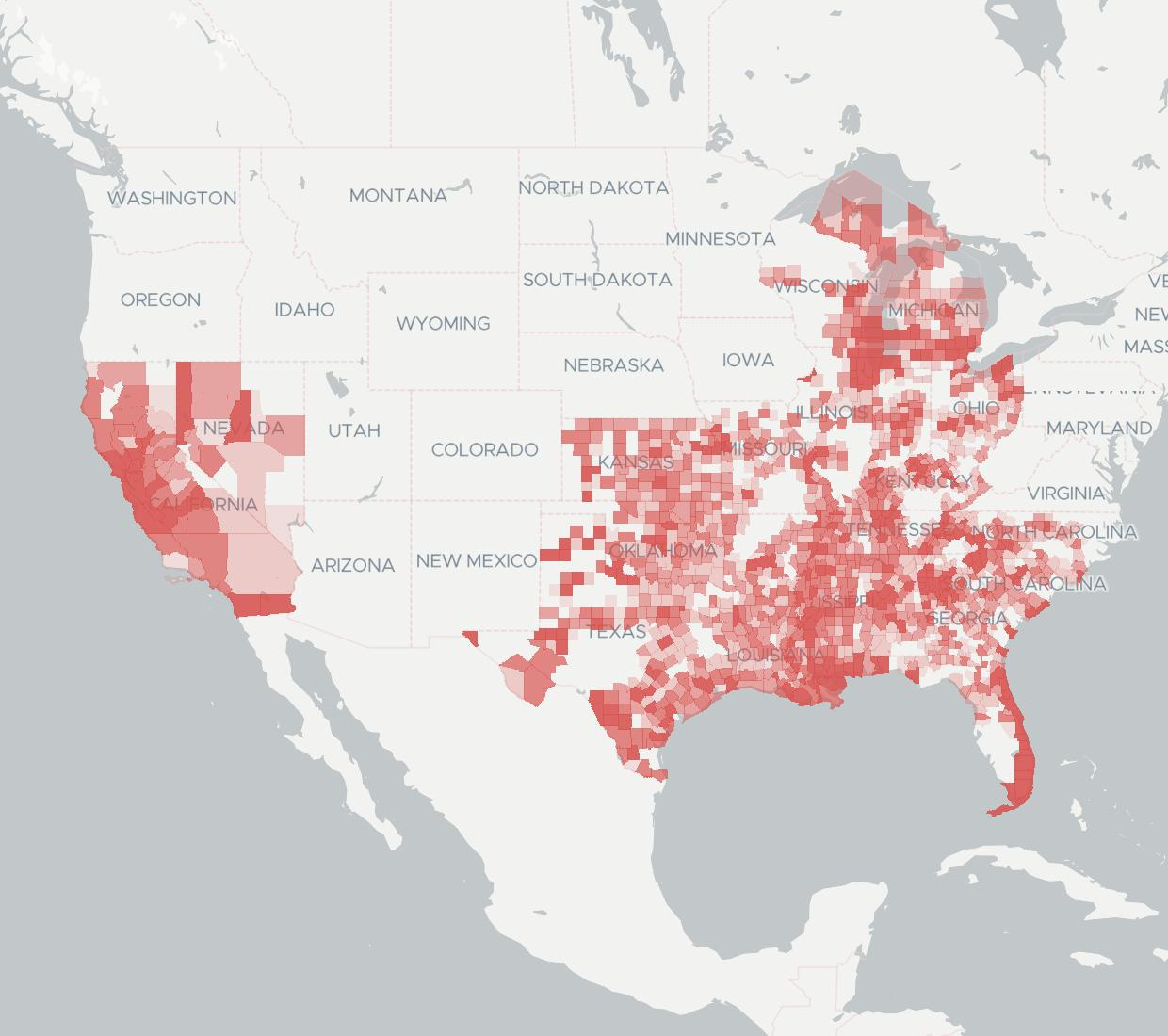At&amp;amp;T Internet: Coverage &amp;amp; Availability Map | Broadbandnow with regard to At&amp;amp;amp;T Coverage Map Virginia
