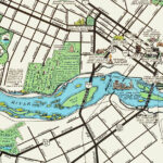 Beautifully Illustrated Pictorial Map Of Richmond, Va From 1937 In Map Of Richmond Virginia Usa
