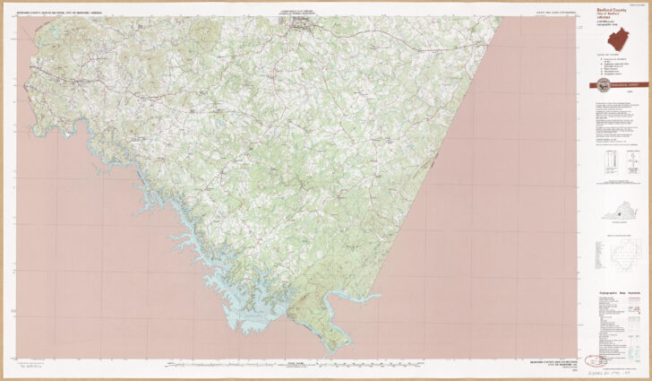 Map of Bedford County Virginia