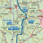 Blue Ridge Parkway Map | Blue Ridge Parkway Overlooks Throughout Map Of Blue Ridge Parkway In Virginia