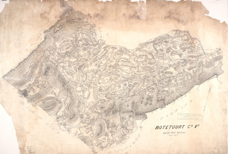 Map of Botetourt County Virginia